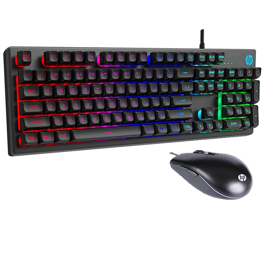 HP Gaming Keyboard and Mouse Combo HPKM300F, Wired RGB Backlit