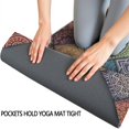 thumbnail image 3 of Multicolor Ethnic Geometric Patchwork Pattern Hot Yoga Mat Towel Non Slip for Hot Yoga - Quick-Drying Yoga Mat Cover with 4 Corner Pockets with Travel Bag - Hot Yoga Towel Non Slip 74"x26", 3 of 6