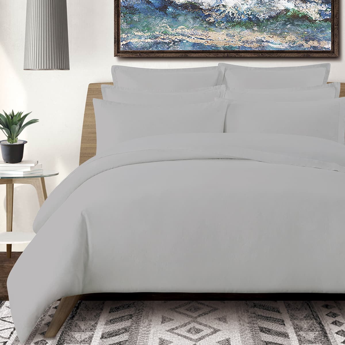 Echelon Home Washed Linen Cotton Blend Bed Sheet Set