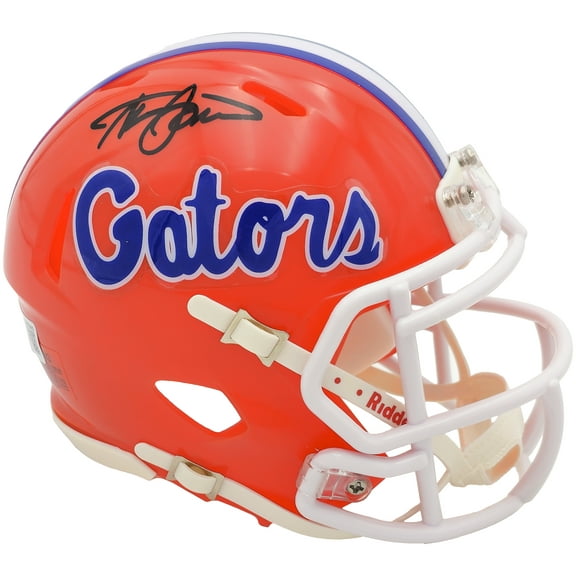 Steve Spurrier Autographed Florida Gators Orange Speed Mini Helmet Beckett BAS Witness 236153