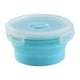 thumbnail image 4 of Recipiente redondo plegable para alimentos con tapa hermética para acampar. XL 1200ML azul, 4 of 5