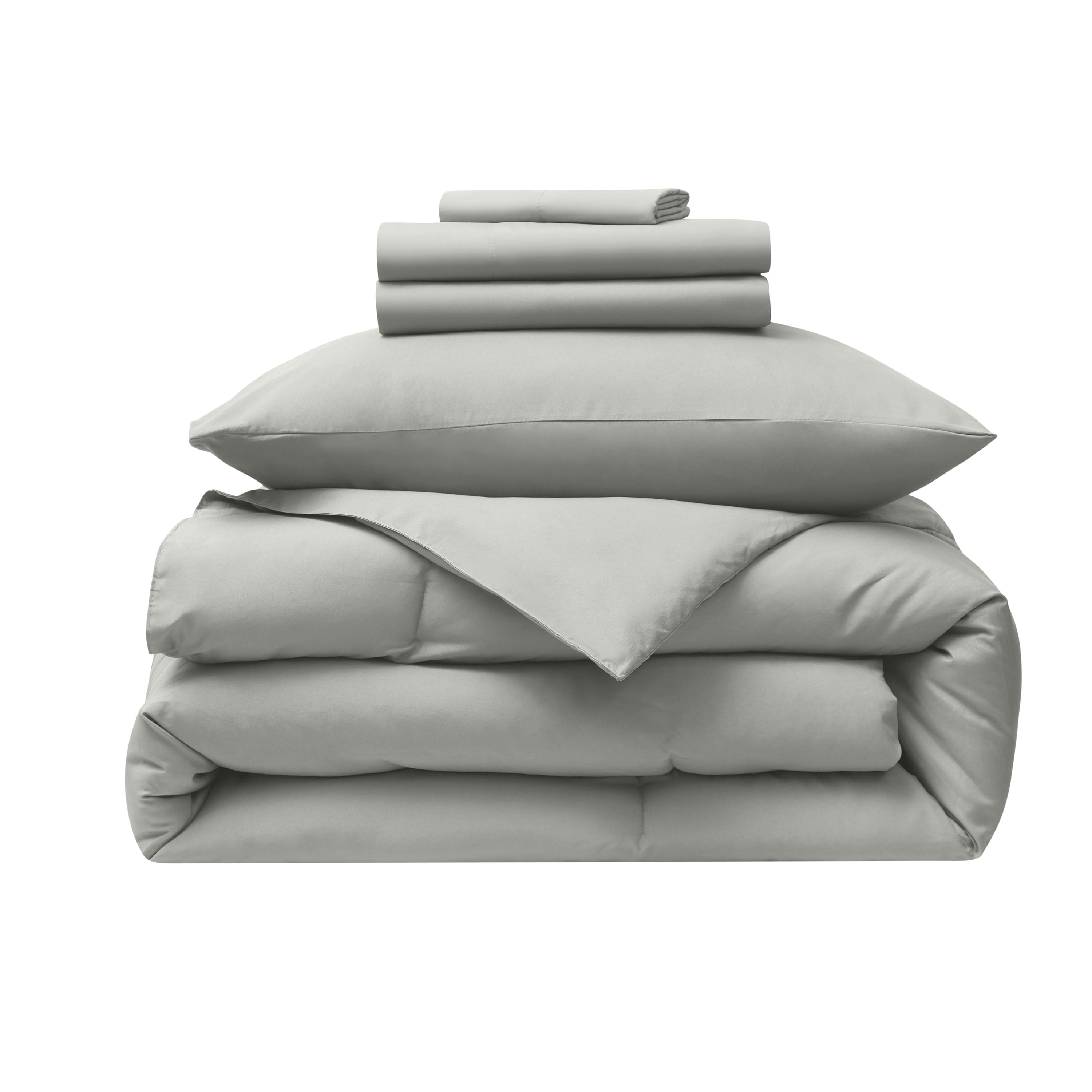 LammaLoe Twin Comforter Sets, 5 Piece Bed in a Bag, Ultra Soft Bedding Comforter Set with Sheets, All Season Bed Set, London Fog