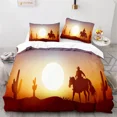 thumbnail image 3 of 2024 Cactus Duvet Cover Tropical Desert Plant Comforter Cover Mountain Sunrise Bedding Set Microfiber Quilt Cover For Kids Teen, 3 of 7