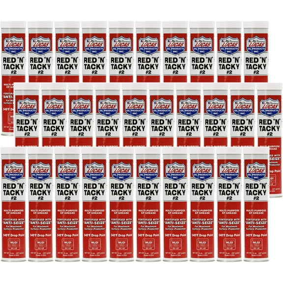 Lucas Oil 10005 Red N' Tacky Grease , 14 oz. Cartridge (Case of 30) - 10005-30