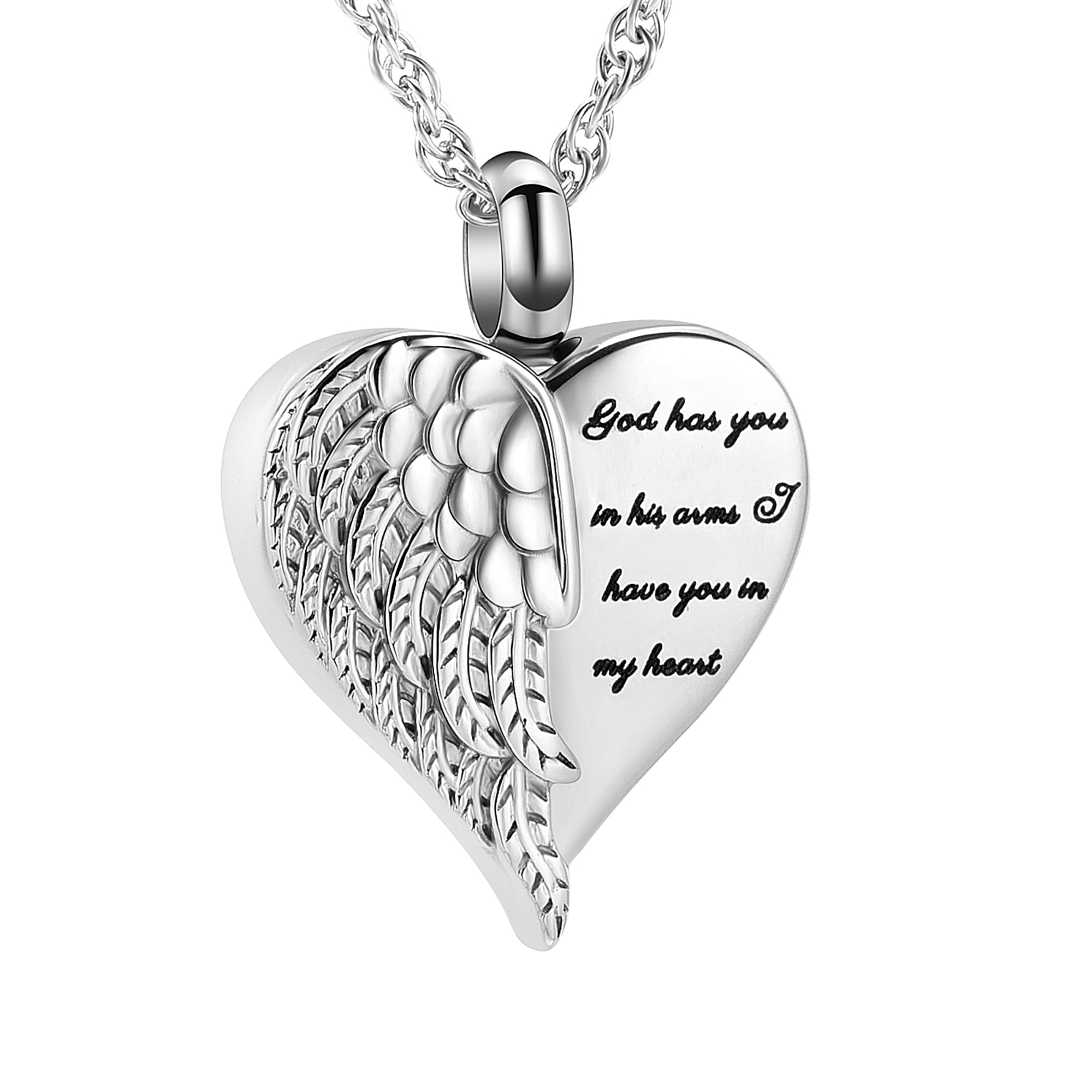 Cremation Heart Urn Necklace Ashes Jewelry for Women Men Keepsake Pendant Memorial Locket Ash
