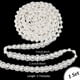 thumbnail image 2 of 4 yardas de cinta de encaje con perlas, aplique de flecos de perlas blancas de 7/8 de pulgada, adorno de encaje de perlas, adorno de flecos de tela, adorno de trenza de cordón, 2 of 7