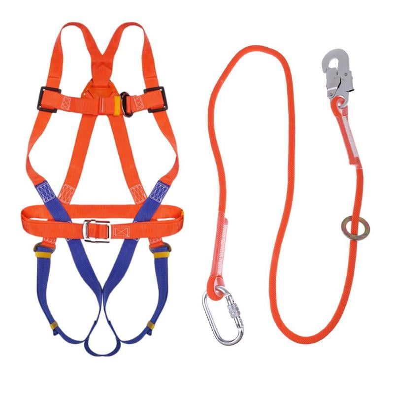 CE Rock Climbing Construction Safety Full Body Safety Harness with Lanyard 