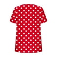 thumbnail image 5 of Generic Polka Dot Shirts for Women Irregular V Neck Casual Short Sleeve Tunic Tshirt Summer Cute Beach Vacation Blouse Tees, 5 of 6
