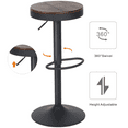 thumbnail image 4 of Kidol&Shellder Wooden Bar Stools Set of 2 Modern Swivel Backless Walnut Round Barstools, 4 of 7