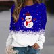thumbnail image 2 of Mujeres moda cuello redondo Navidad manga larga Tops blusa pulóver sudadera Fridja  FKASFK1382, 2 of 5