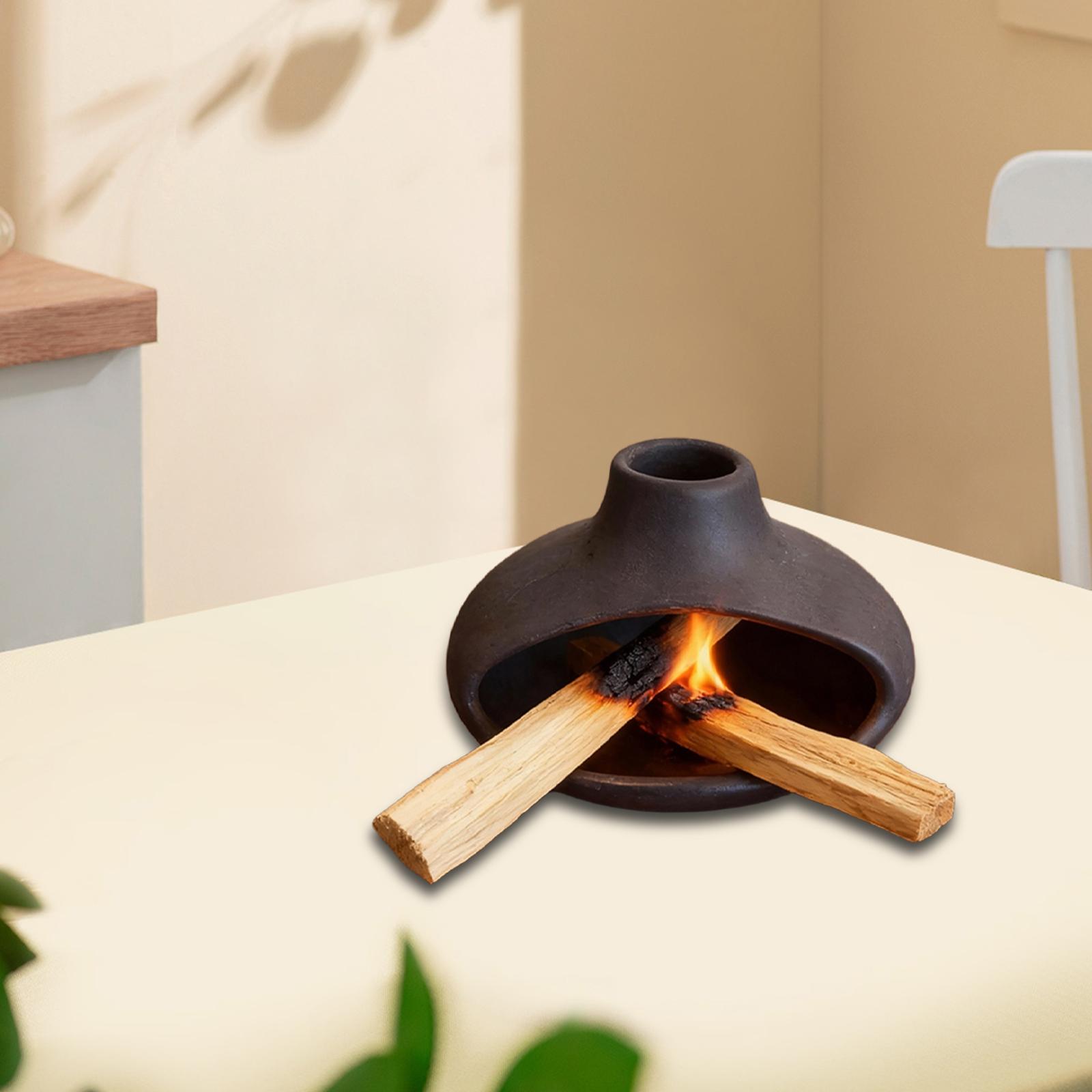 WLPZXP Ceramic Incense Burner Holder Censer SPA Decoration Accents Incense Cone Burner black