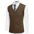 thumbnail image 6 of COOFANDY Men's Sweater Vest V Neck Casual Sleeveless Knitted Button Cardigan Vest, 6 of 10