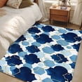 thumbnail image 4 of 4'x6' Area Rugs, Navy Blue Geometric Moroccan Indoor Outdoor Area Rug for Living Room Bedroom, Abstract Art Blue Ombre Modern Washable Bathroom Rugs Kitchen Floor Carpet Mats Home Decor Aesthetic, 4 of 8