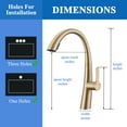 thumbnail image 4 of Cerypsa Brushed Gold Pull Down Single Handle Kitchen Faucet, 4 of 8