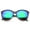 Black-Silver / Green Blue Mirror, variant on sunglassLA Unisex Womens Fashion Metal Temple Colored Mirror Oversize Cat Eye Sunglasses (Black-Gold / Pink Yellow Mirror) - 59mm