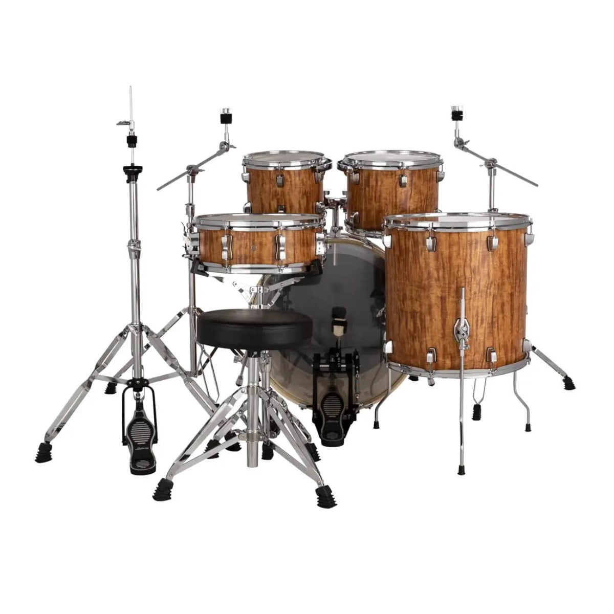 Ludwig Evolution 5-Piece Drum Set w/Hardware, 22" Kick, Cherry