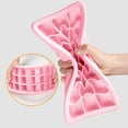 thumbnail image 3 of 2PCS Ice Grid 24 Cubes Silicone Ice Tray Silicone Ice Cubes Tray For Freezer Jelly Cubes Tray（2pc） Pink, 3 of 6