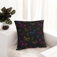 thumbnail image 6 of Yiaed Butterfly Print Pillow Covers Super Soft Decorative Square Throw Pillow Covers Case Cushion Covers for Sofa Couch Bedroom Car Decor（No pillow core）-26"x26", 6 of 7