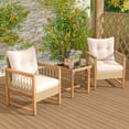 thumbnail image 1 of Costway Ensemble de Meubles de Patio 3 Pcs en Osier pour Conversation en Plein Air, 1 of 10