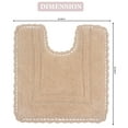 thumbnail image 2 of Home Weavers Inc Home Weavers Casual Elegence Bathmat Absorbent Cotton Machine Washable, Reversible Bath Rug Linen 20"x20", 2 of 5