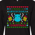 thumbnail image 4 of Inktastic I Want a Hippopotamus for Christmas Cute Ugly Sweater Long Sleeve T-Shirt, 4 of 5