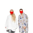 thumbnail image 2 of TheFound Blanket Hoodie Cartoon Animal Print Sherpa Lining Hooded Sweatshirt, 2 of 6