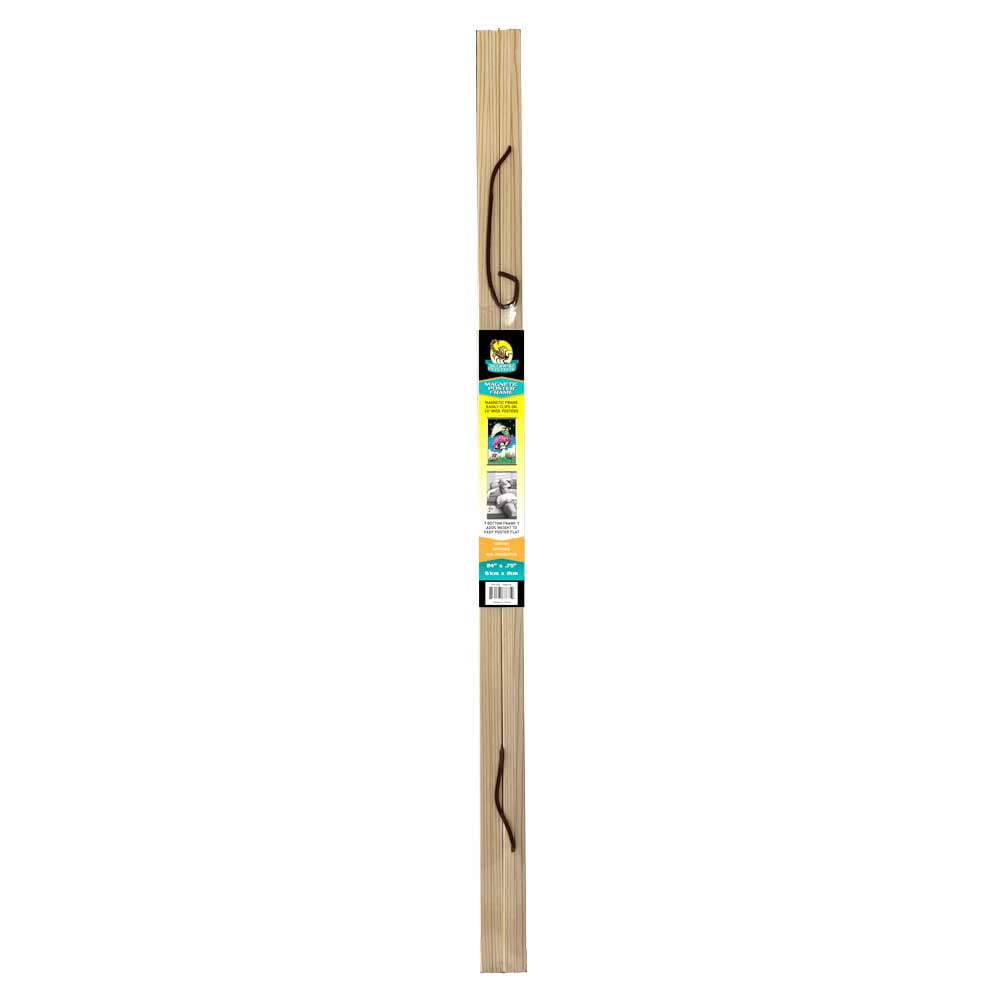 24" Pine Wood Magnetic Poster Hanger - Natural