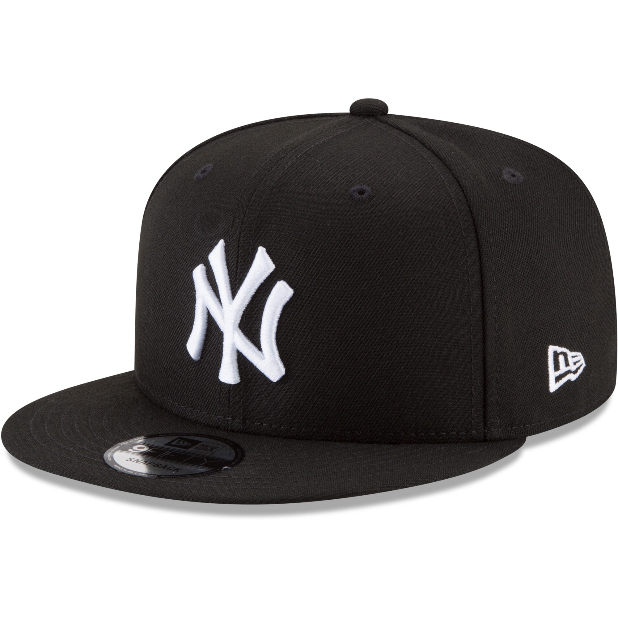 New York Yankees New Era Black & White 9FIFTY Snapback Hat Black