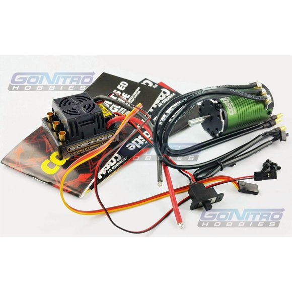 Castle Creations Sidewinder Scat Waterproof 1:10Th 12V Esc & 5Mm Shaft 1410-3800Kv Sensored Motor