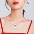 thumbnail image 2 of MasteelfCA Natural Crystal Fluorite Wishing Bottle Perfume Essential Oil Bottle Pendant Necklace Accessories Colorful Hanging Container (White, with Metal Chain), 2 of 7