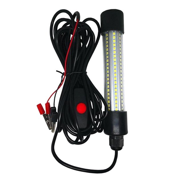 Eigraketly 12V LED Underwater Submersible Fishing Light Attract Blue Lamp Squid Pescar