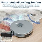 AIRROBO L50+ Robot Vacuum & Mops - Self Empty, Ultrasonic Carpet Detection, 75 Days Hands-Free, 180min Runtime, Smart App Control