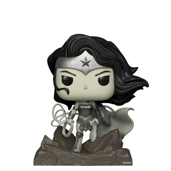 Funko Pop! Jim Lee Black & White Wonder Woman #282 XL Tee GameStop Exclusive