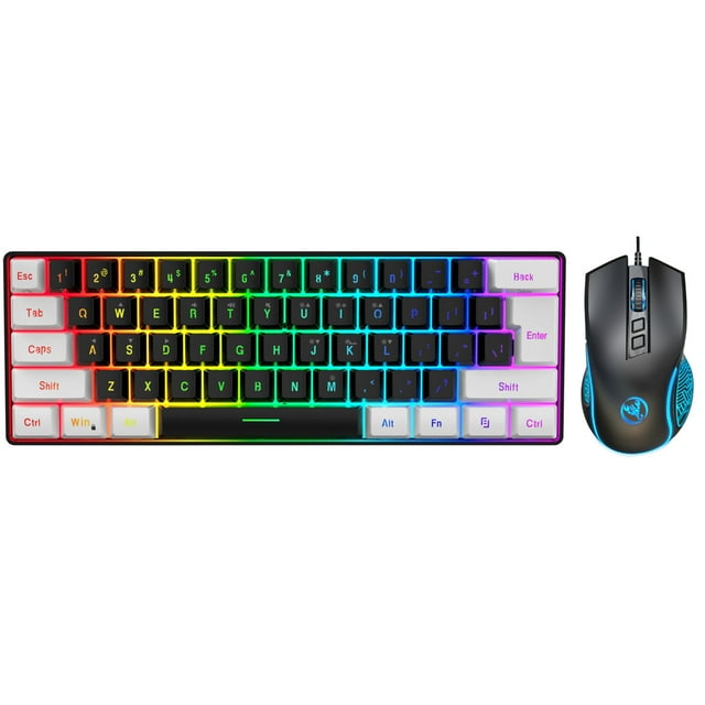 Clavier,Ordinateur Usb et Ordinateur Filaire à DEL X100 Usb avec Dpi Filaire à 61 Touches Pc Portable Filaire Ordinateur Portable Filaire Kit Usb Filaire avec V700bw X100 Usb et Ensemble et Combo Filaire Eryue et Ensemble et