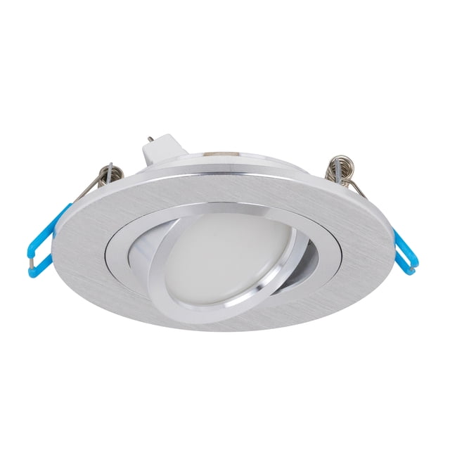 Estevez Luminario LED LUXE Empotrable Dirigible 3W 3000K Plata Ø100mm con Lámpara Incluida