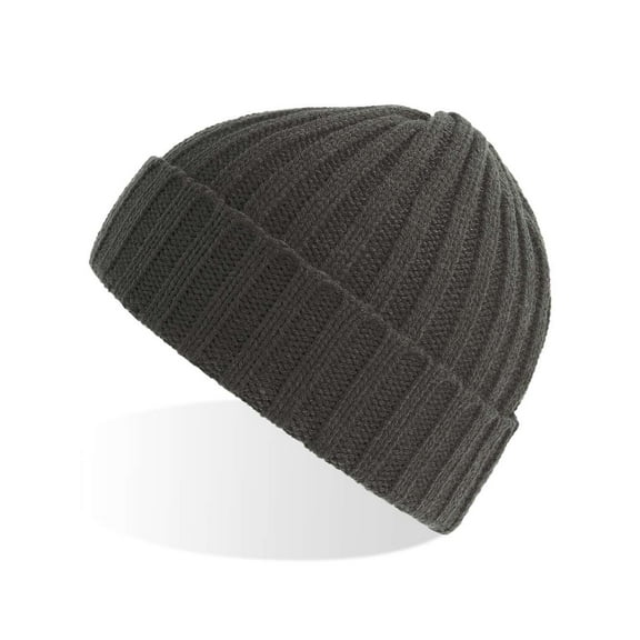 Atlantis Headwear B58195590 Sustainable Cable Knit Cuffed Beanie, Dark Grey - One Size