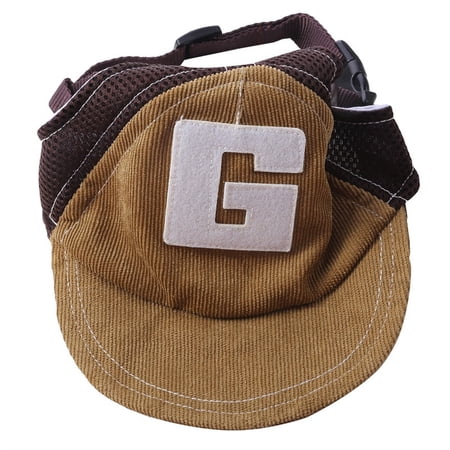 Pet Sunshade Cap Dog Hat Outdoor Dog Baseball Cap Canvas Small Dog Sunscreen Accessories