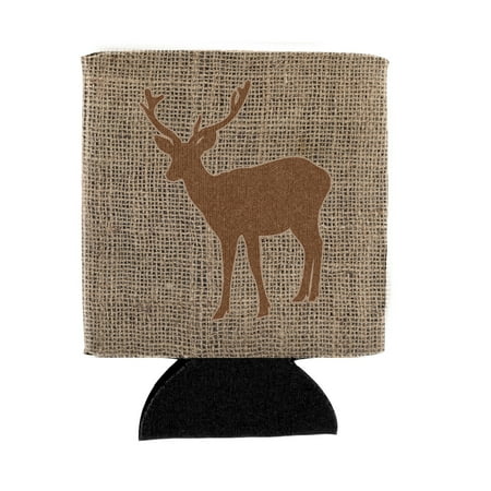 

Carolines Treasures BB1012-BL-BN-CC Deer Burlap and Brown Can or Bottle Hugger Can Hugger multicolor