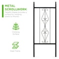 thumbnail image 2 of 92in Steel Garden Arch Arbor Trellis for Outdoor, Yard, Garden, Climbing Plants w/Decorative Wire Lattice - Black, 2 of 6