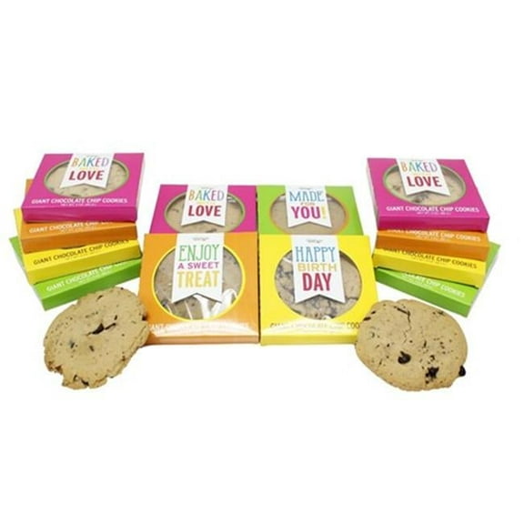 Too Good Gourmet Set of 12 Too Good Gourmet Giant Chocolate Chip Sentiment Cookies 3 oz.