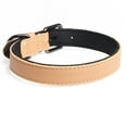 thumbnail image 1 of Leather dog collar, adjustable padded pet collar with alloy clasp, 1 of 5