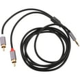 thumbnail image 1 of Audio Cable 1.5m Audio Cable 3.5mm To Dual RCA Headphone Extension Cable, 1 of 9