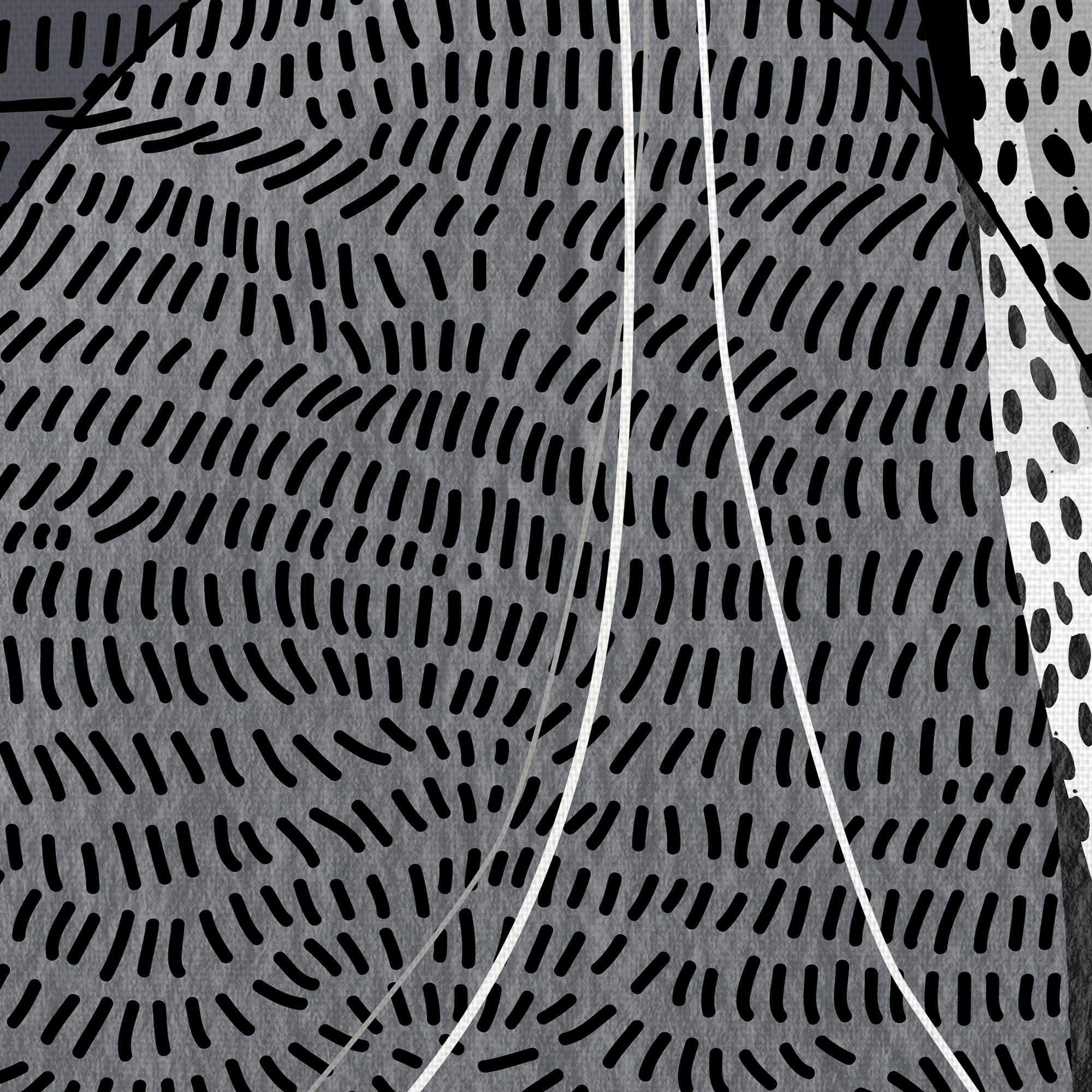 Masterpiece Art Gallery Strategy In Motion Black & White Abstract By Belle Maison Canvas Art Print 30" x 40"