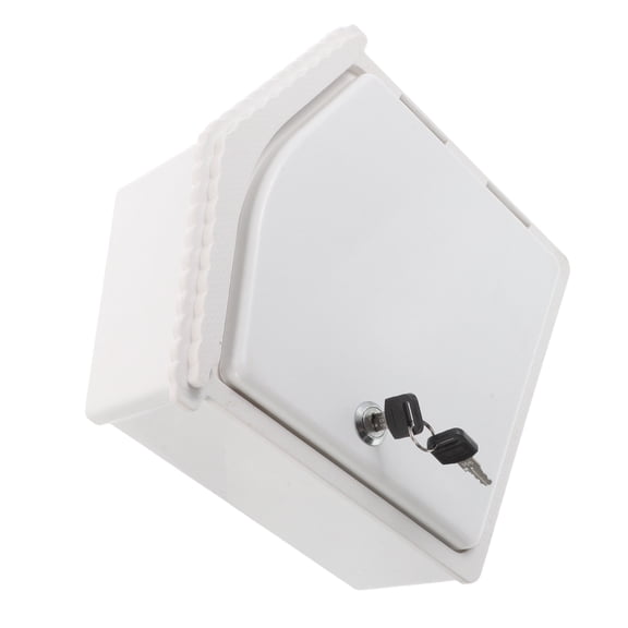 OULII Lockable White Milk Box for Wall Mount Storage of Milk Bottles and Packages