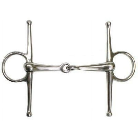 Showman Stainless Steel Full Cheek Snaffle Bit w/ 5" Broken Mouth