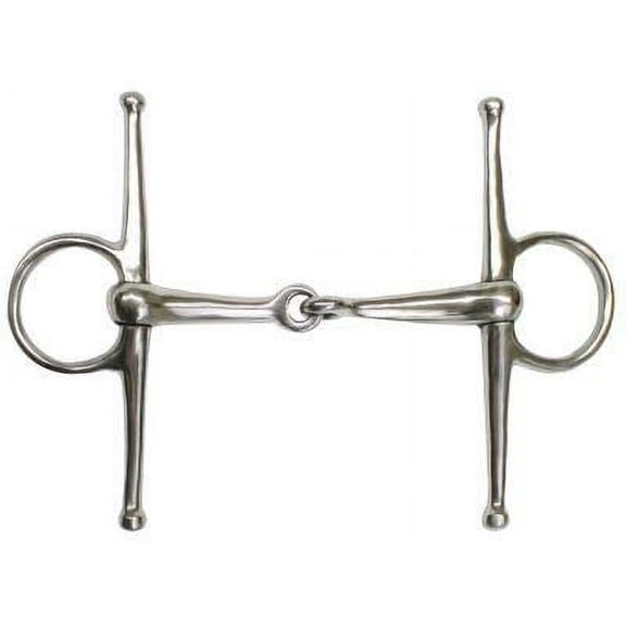 Showman Stainless Steel Full Cheek Snaffle Bit w/ 5" Broken Mouth