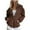 A-Bronze1268, variant on Oversized Zip Up Hoodie For Women Drop Shoulder Kangaroo Pocket Jacket Cozy Casual Daily Outerwear