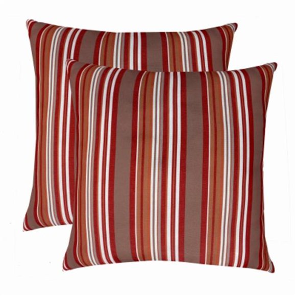 J & J Global 270523 Red Stripe Toss Pillow - Pack of 12