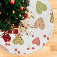 thumbnail image 5 of FMSHPON Valentines Mother's Day Hearts Xmas Christmas Tree Skirt Stand Mat for Holiday Party Decoration Indoor Outdoor 48 inches, 5 of 6