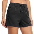 thumbnail image 3 of Vedolay Shorts Women's Drawstring Elastic Waist Summer Casual Beach Shorts with Pockets,Black 4XL, 3 of 4